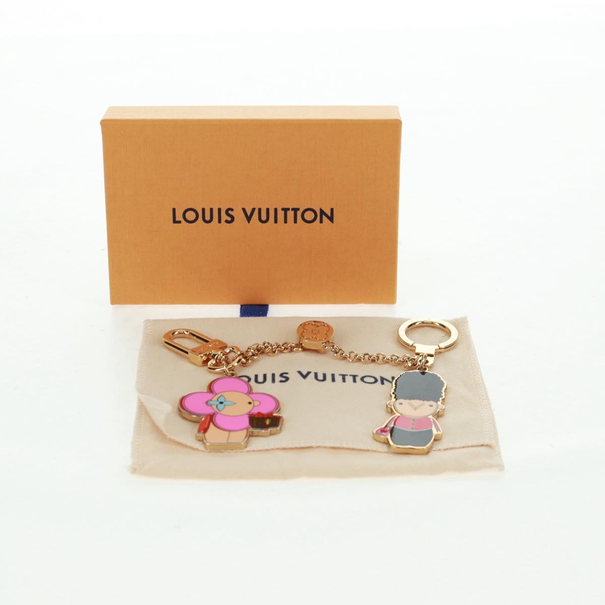 LOUIS VUITTON Monogram Vivienne BFF Christmas Chain Gold M00503 Auth 159921SAM