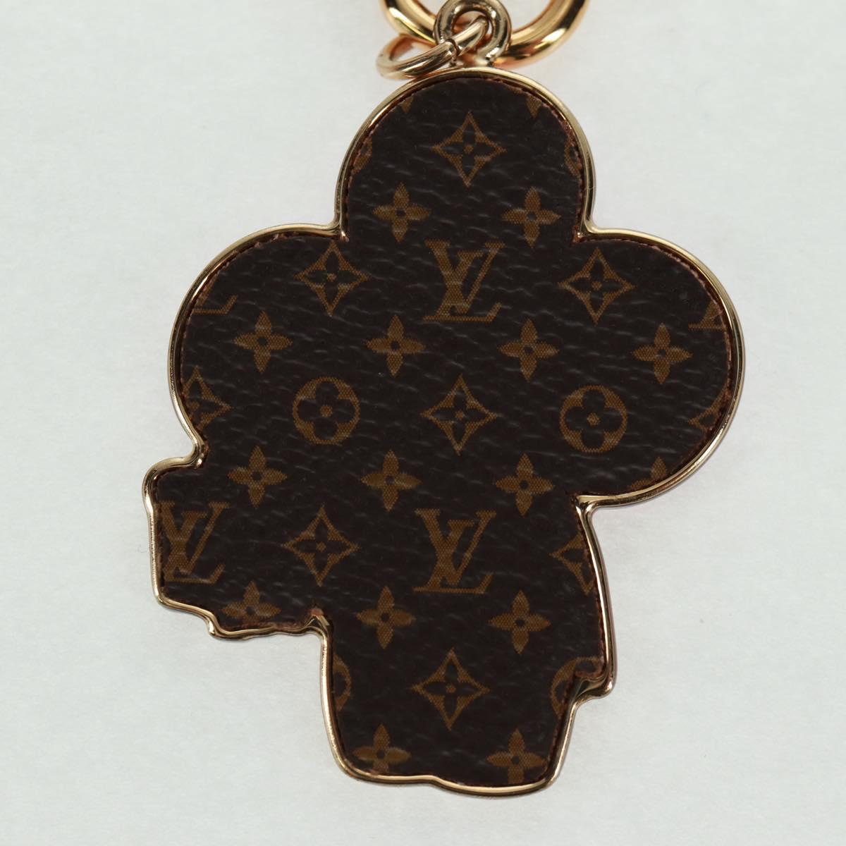 LOUIS VUITTON Monogram Vivienne BFF Christmas Chain Gold M00503 Auth 159921SAM