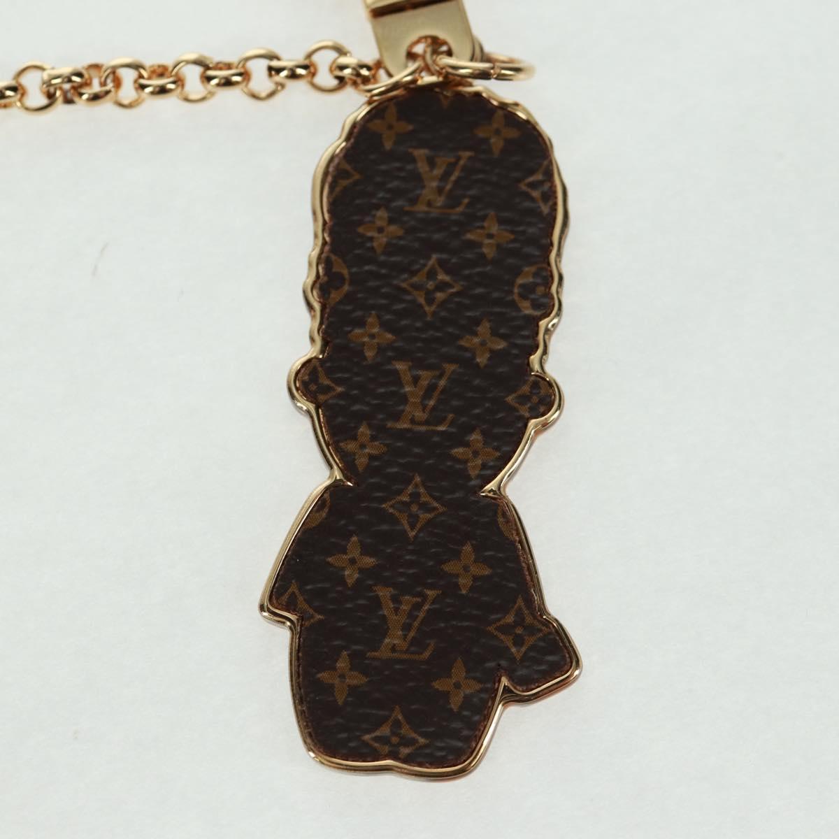 LOUIS VUITTON Monogram Vivienne BFF Christmas Chain Gold M00503 Auth 159921SAM