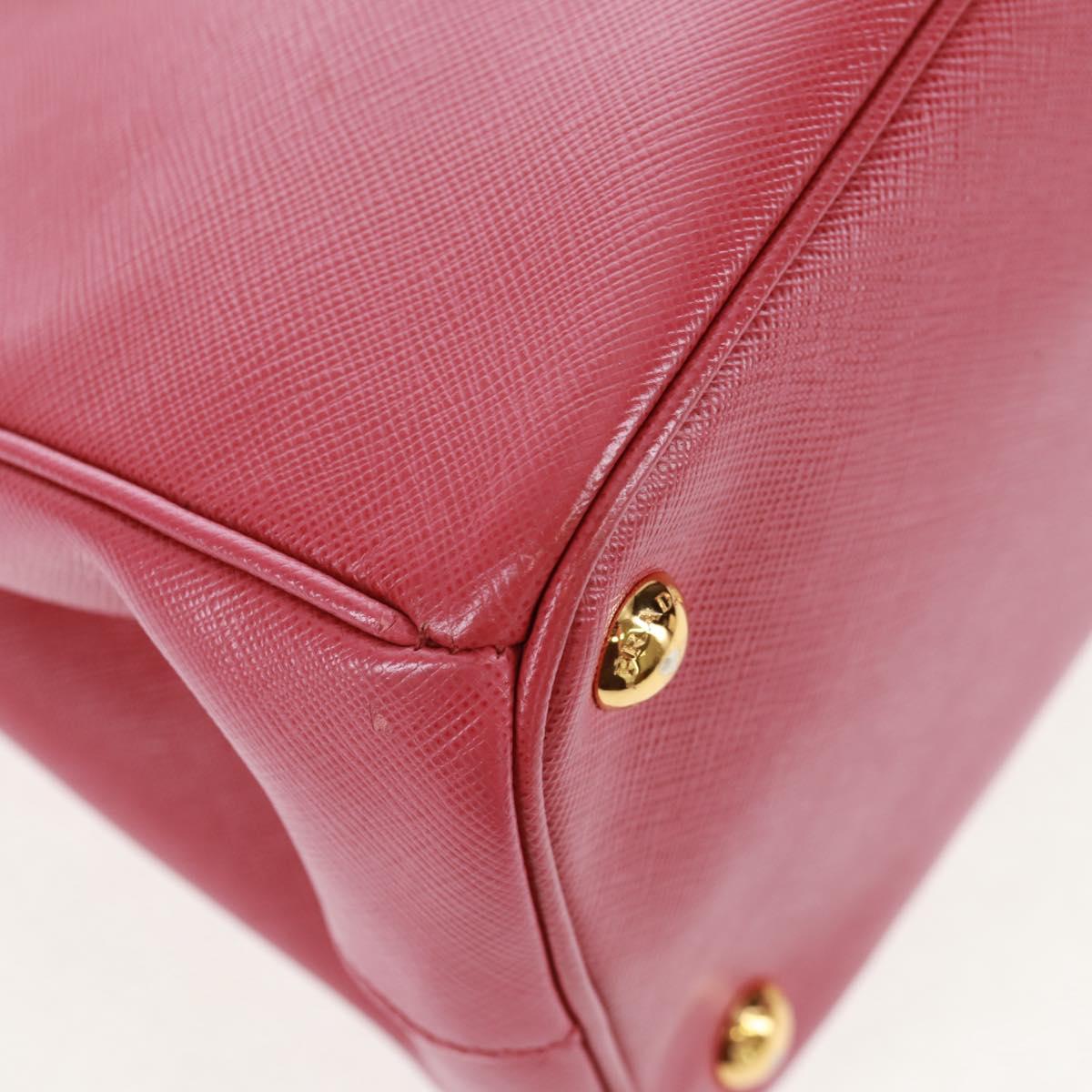 PRADA Galleria Hand Bag Safiano leather 2way Pink Gold Auth 159946