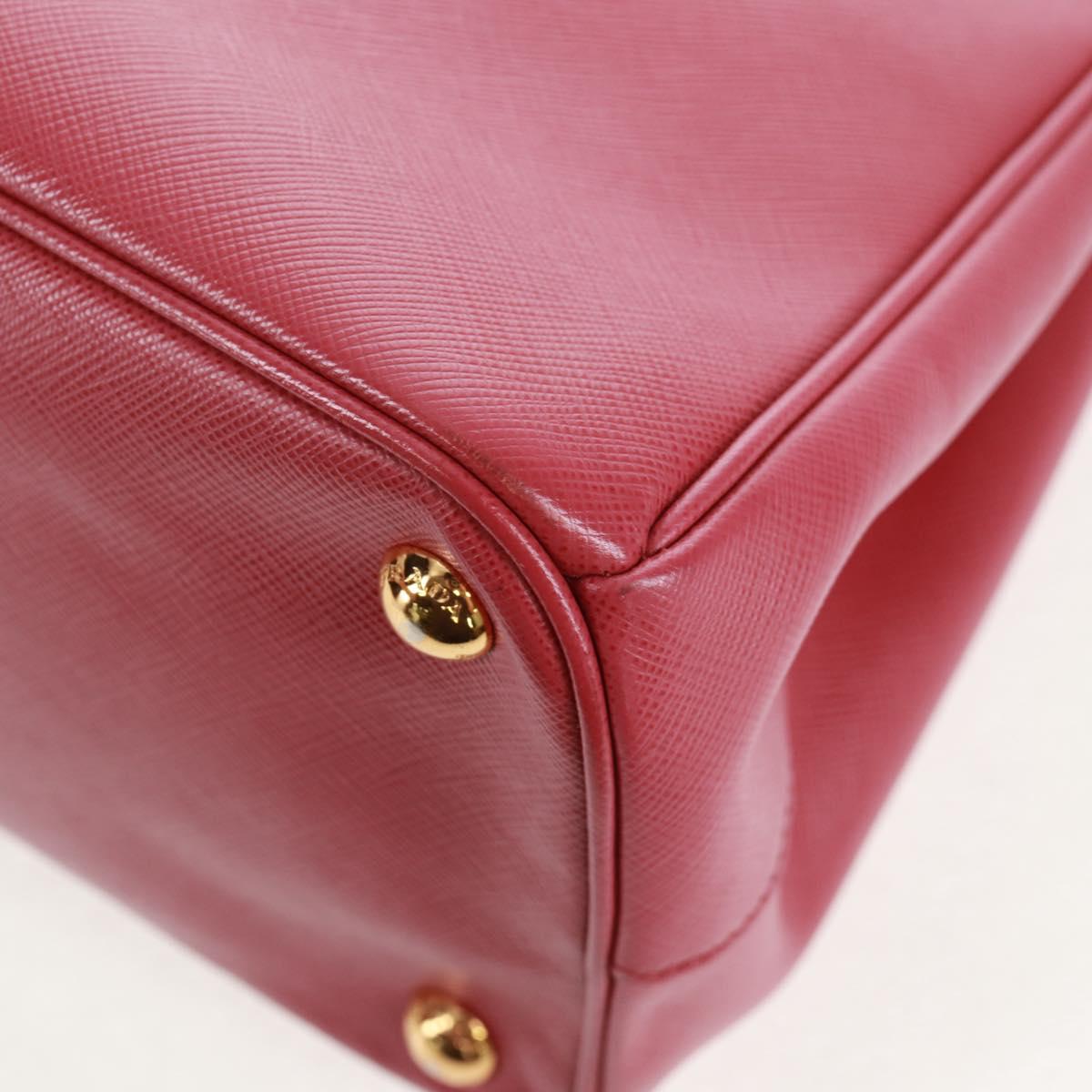 PRADA Galleria Hand Bag Safiano leather 2way Pink Gold Auth 159946