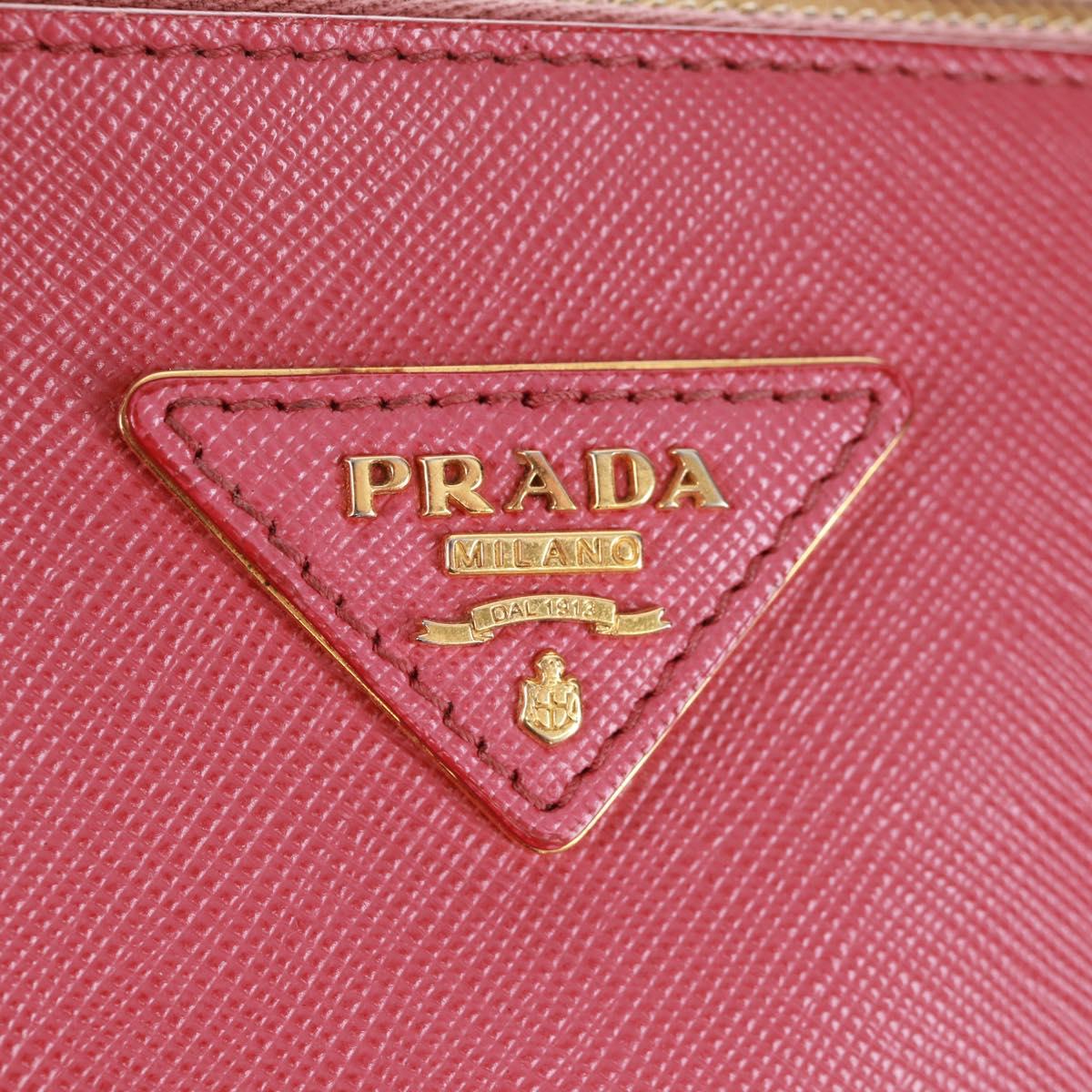 PRADA Galleria Hand Bag Safiano leather 2way Pink Gold Auth 159946