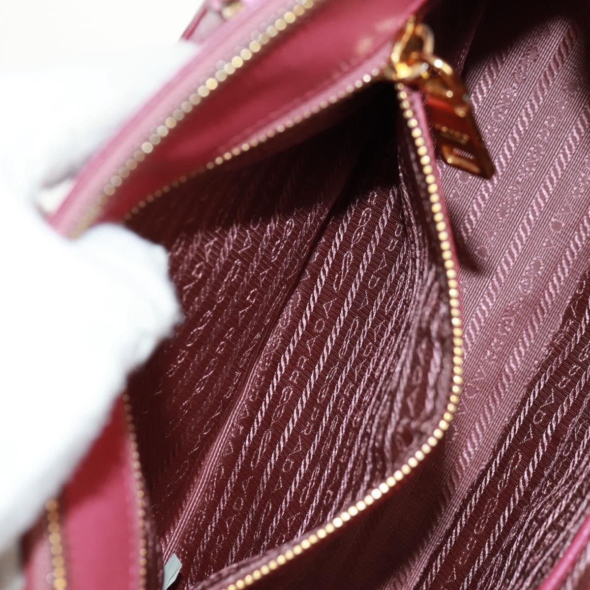 PRADA Galleria Hand Bag Safiano leather 2way Pink Gold Auth 159946