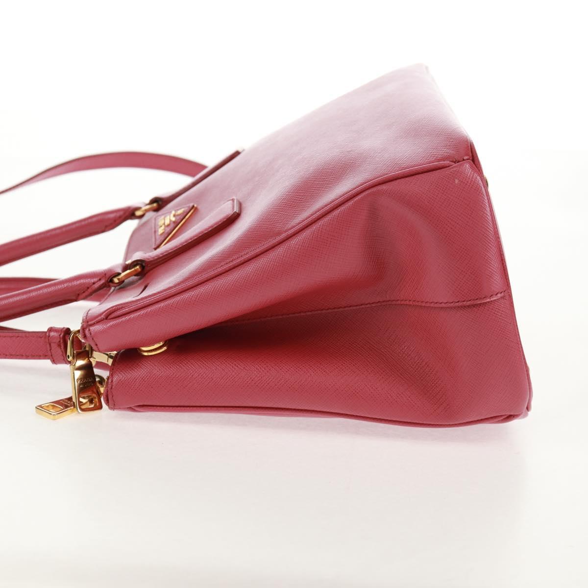 PRADA Galleria Hand Bag Safiano leather 2way Pink Gold Auth 159946
