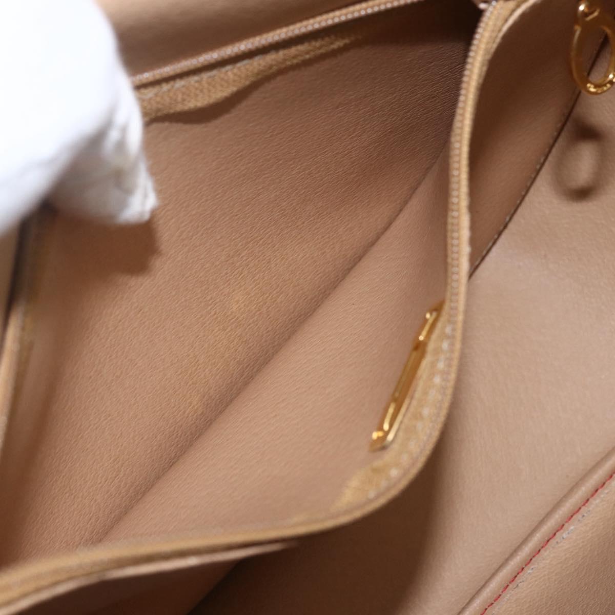 Christian Dior Trotter Canvas Shoulder Bag PVC Red Gold Auth 159963