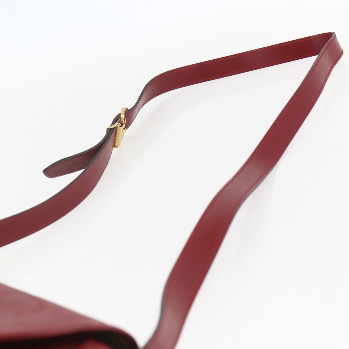 Christian Dior Trotter Canvas Shoulder Bag PVC Red Gold Auth 159963