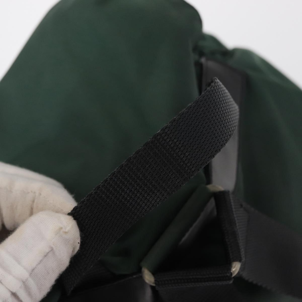 PRADA Backpack Nylon Green Silver Auth 159970