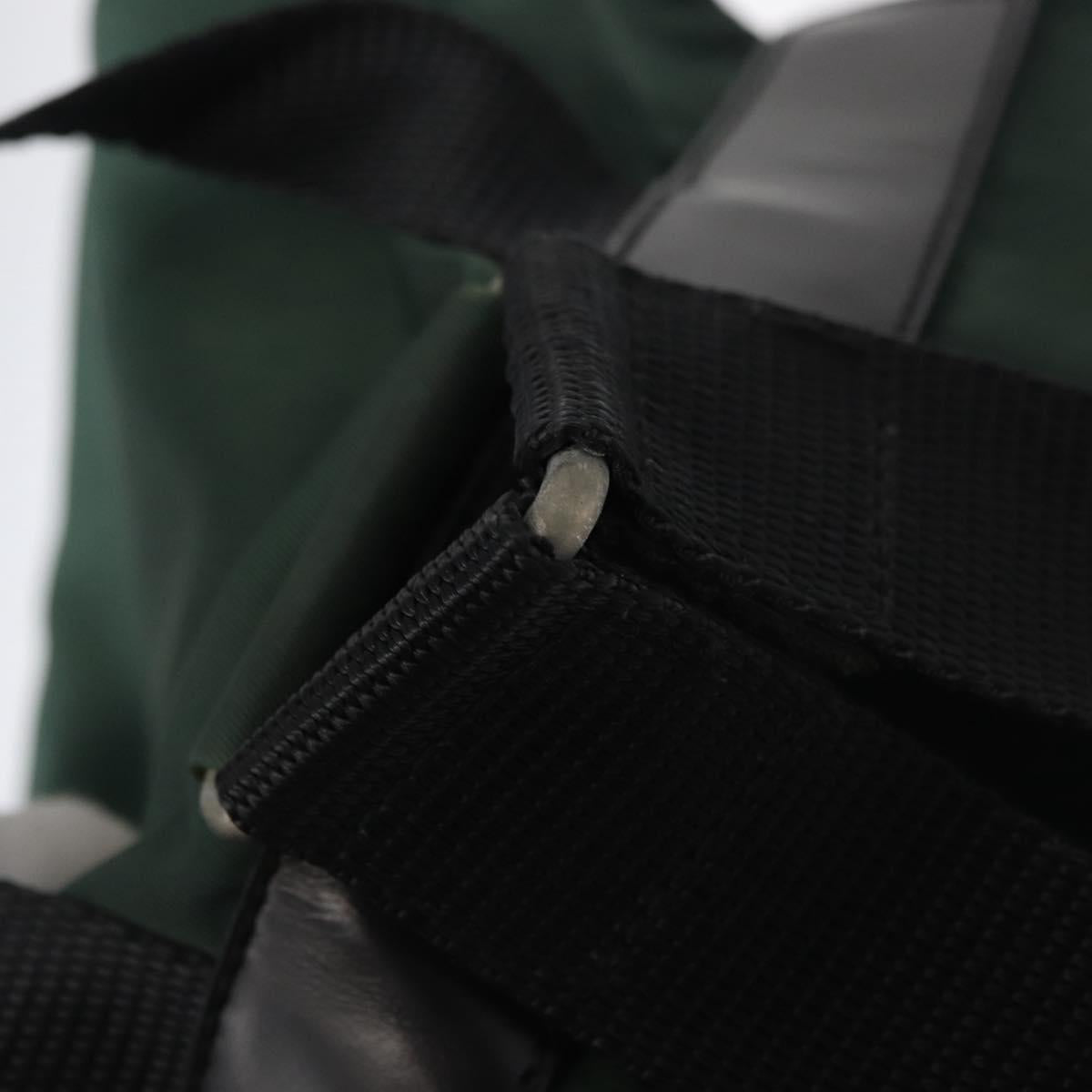 PRADA Backpack Nylon Green Silver Auth 159970