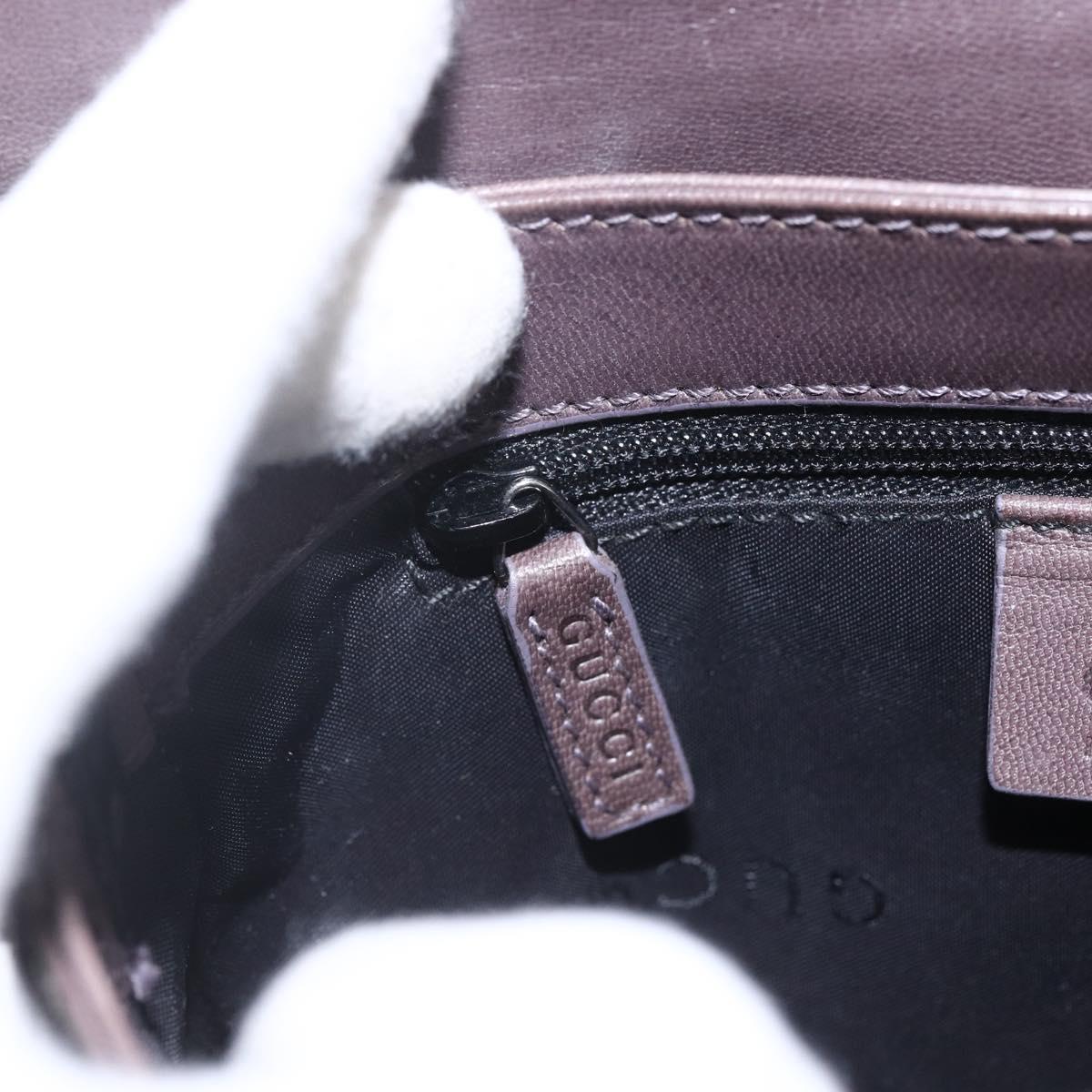 GUCCI Shoulder Bag Leather Brown 007 2014 3444 Auth 159973