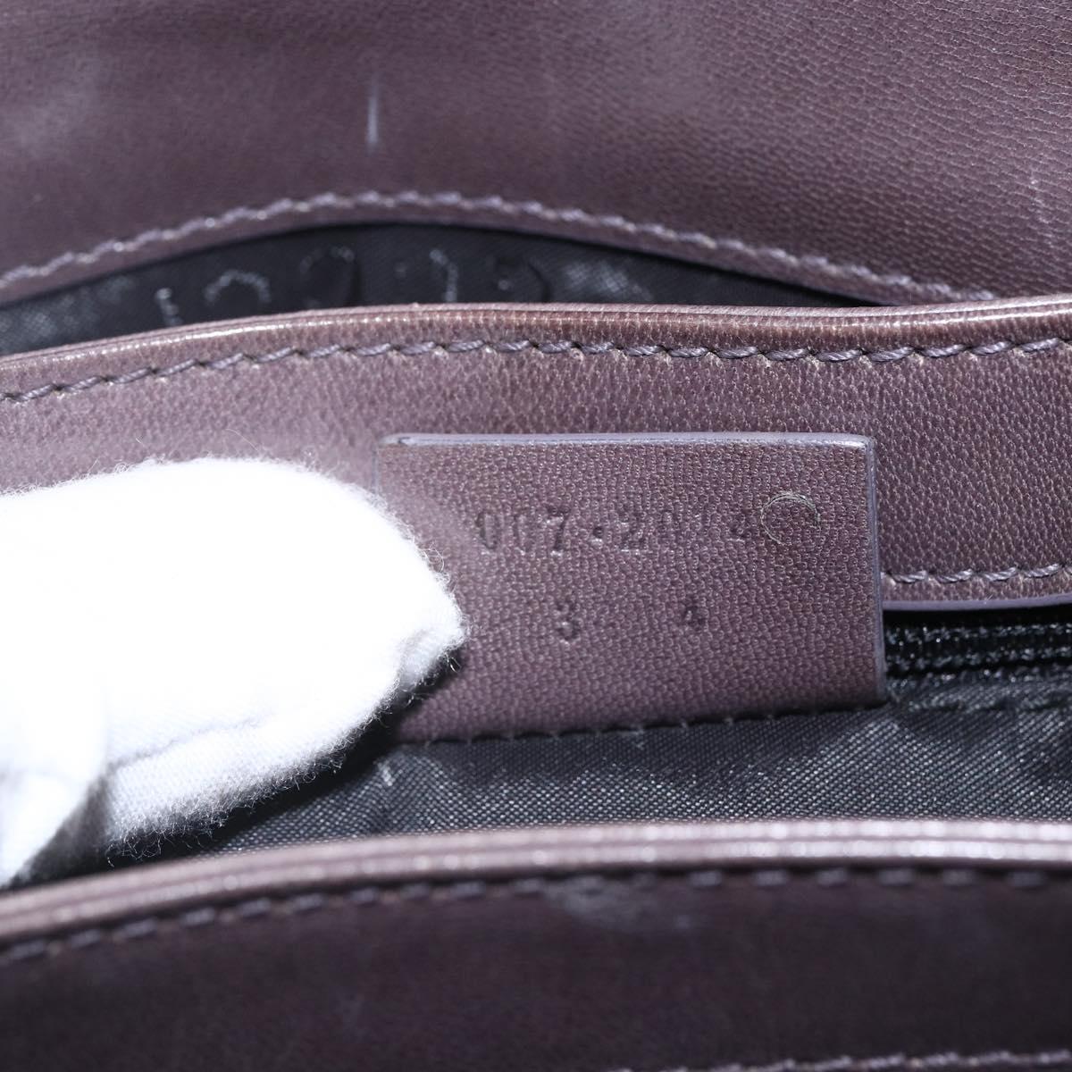 GUCCI Shoulder Bag Leather Brown 007 2014 3444 Auth 159973