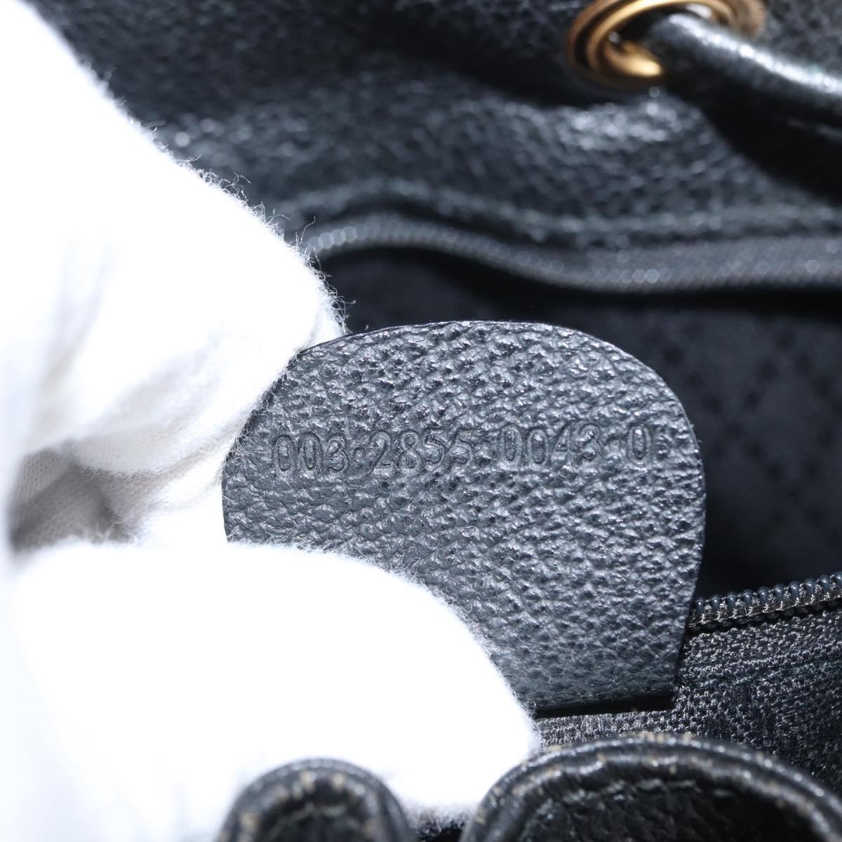 GUCCI Bamboo Backpack Suede Black Gold 003 2855 0043 0 Auth 159977