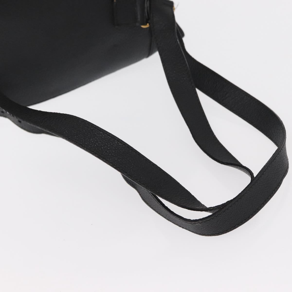 GUCCI Bamboo Backpack Suede Black Gold 003 2855 0043 0 Auth 159977