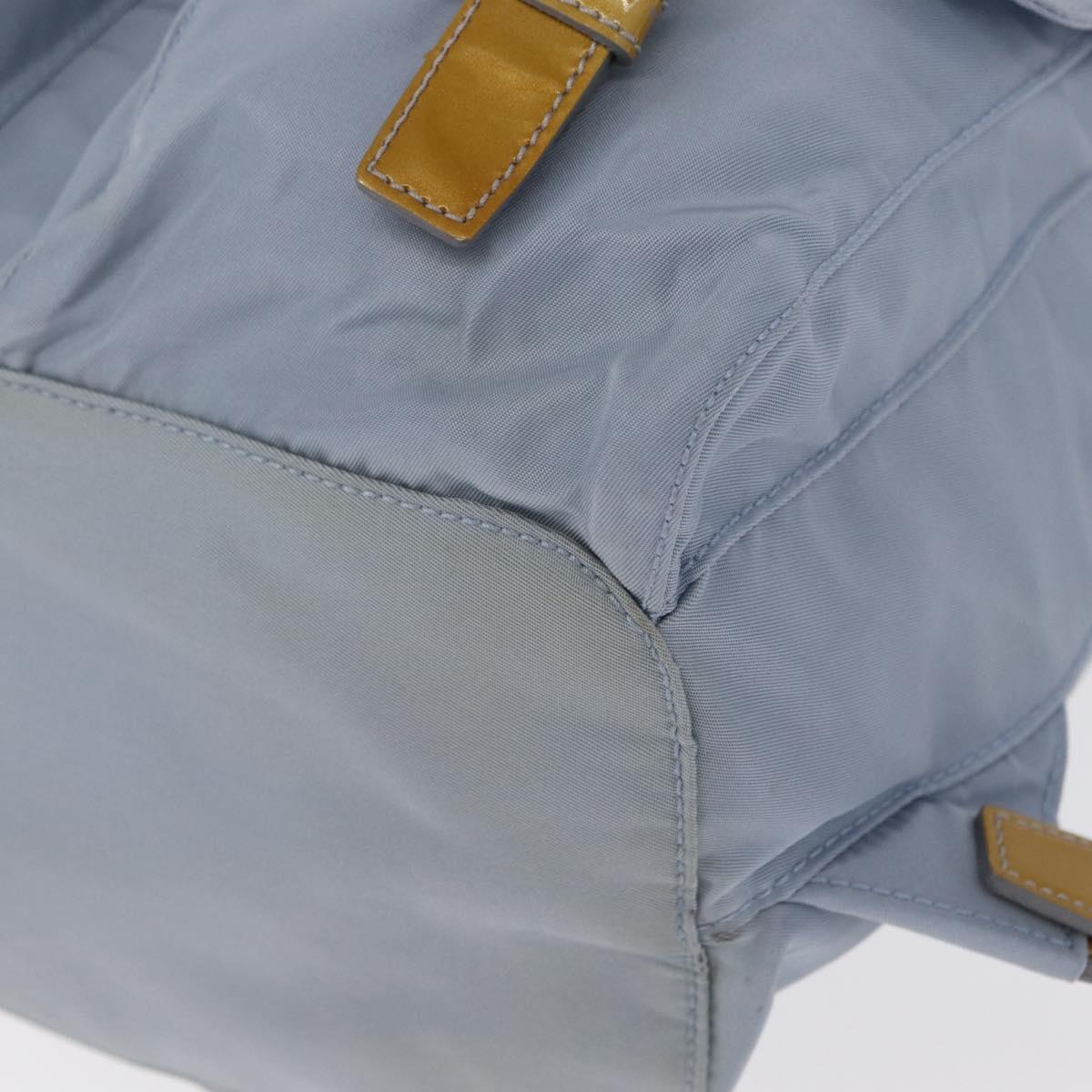 PRADA Backpack Nylon Light Blue Silver Auth 159978