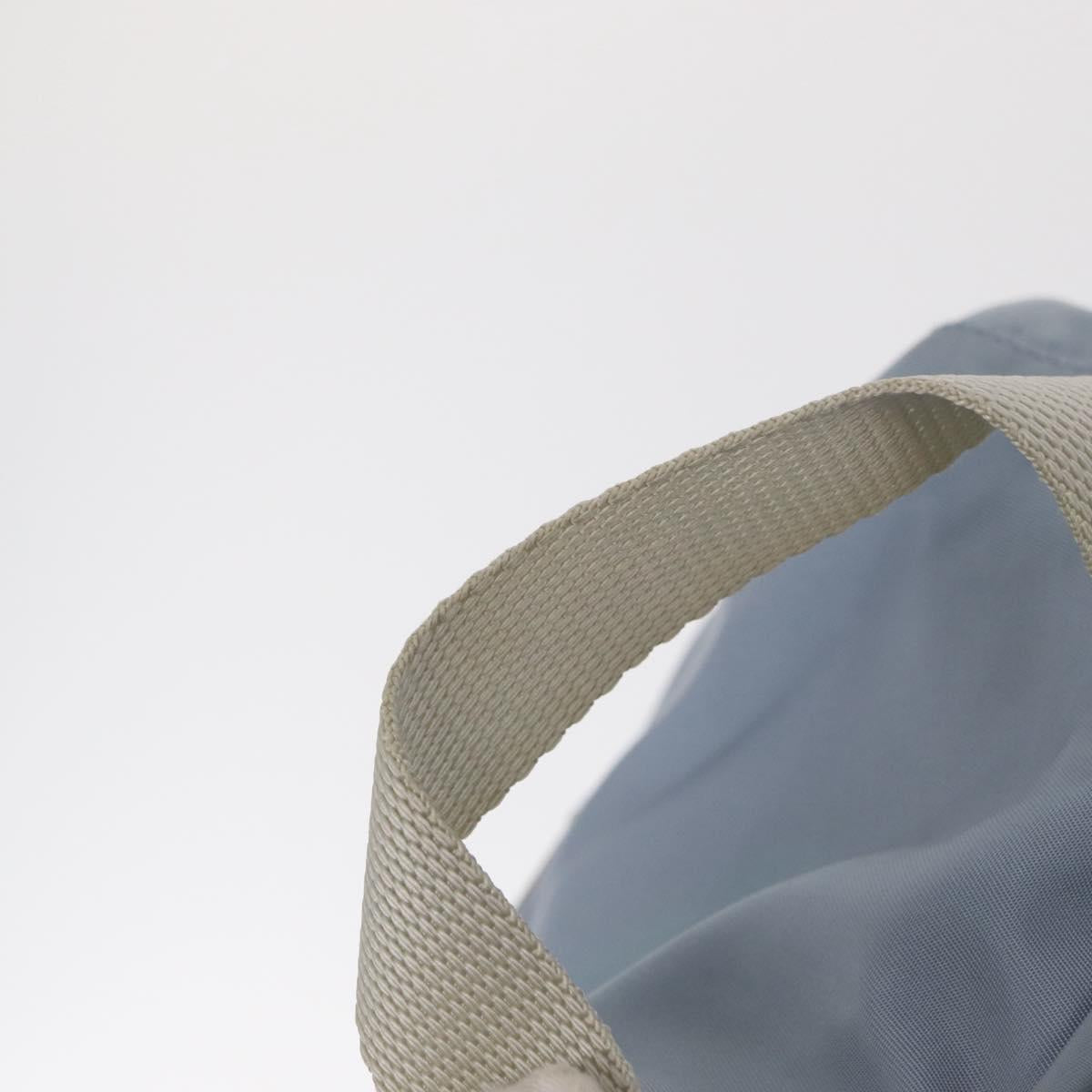 PRADA Backpack Nylon Light Blue Silver Auth 159978