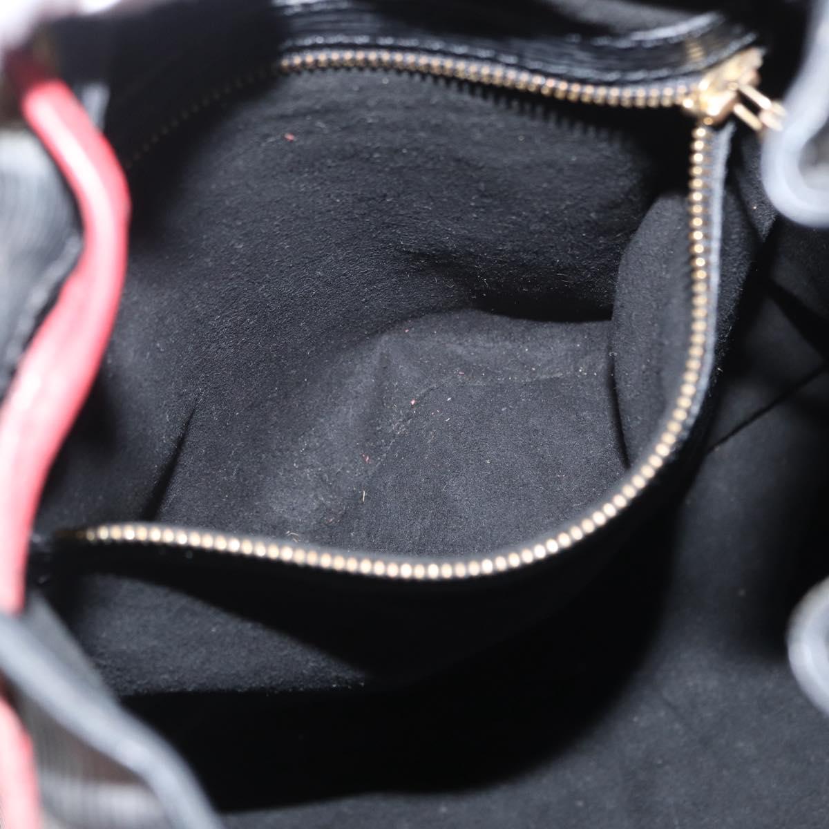 LOUIS VUITTON Epi Noe Shoulder Bag Bicolor Black Red M44017 LV Auth 159997