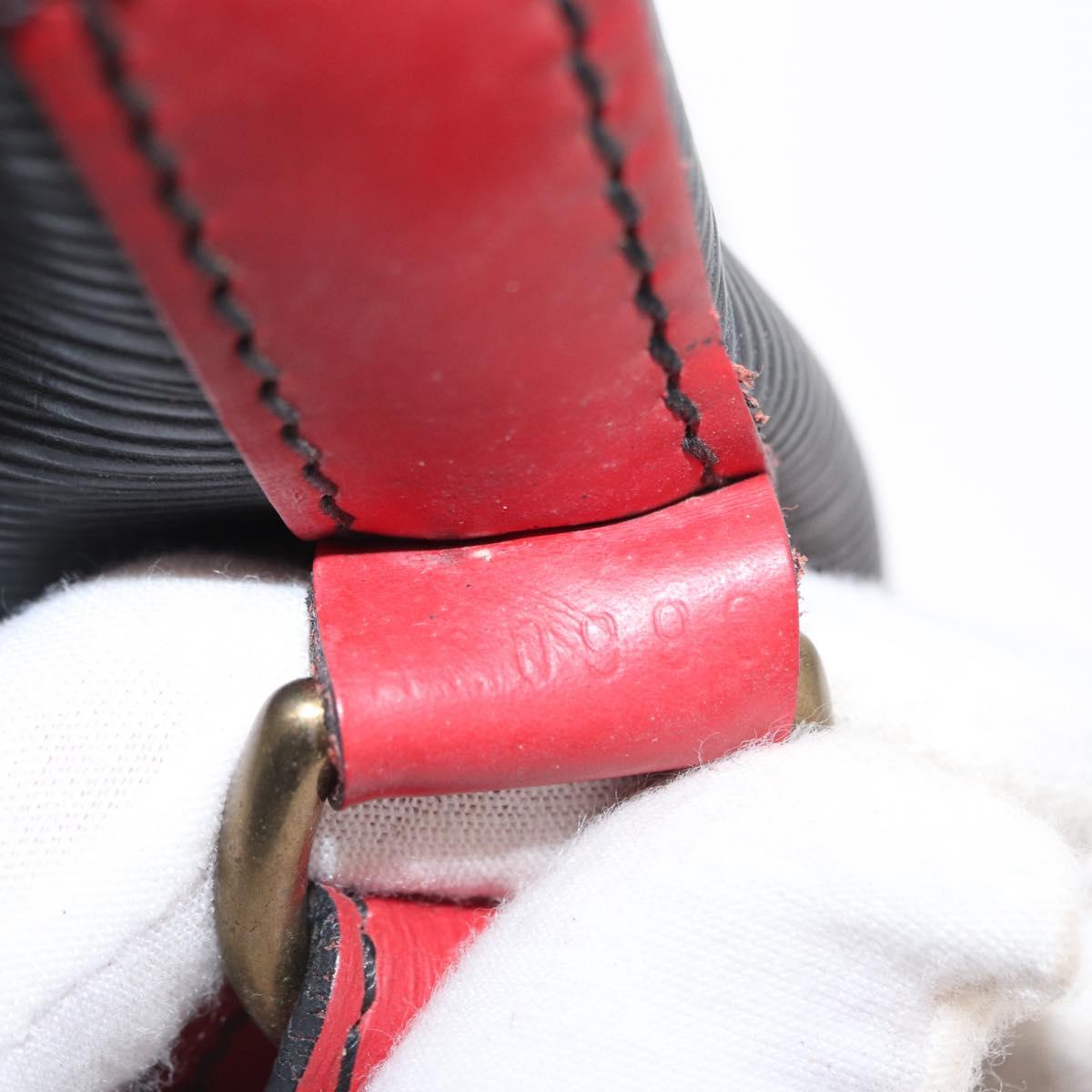 LOUIS VUITTON Epi Noe Shoulder Bag Bicolor Black Red M44017 LV Auth 159997