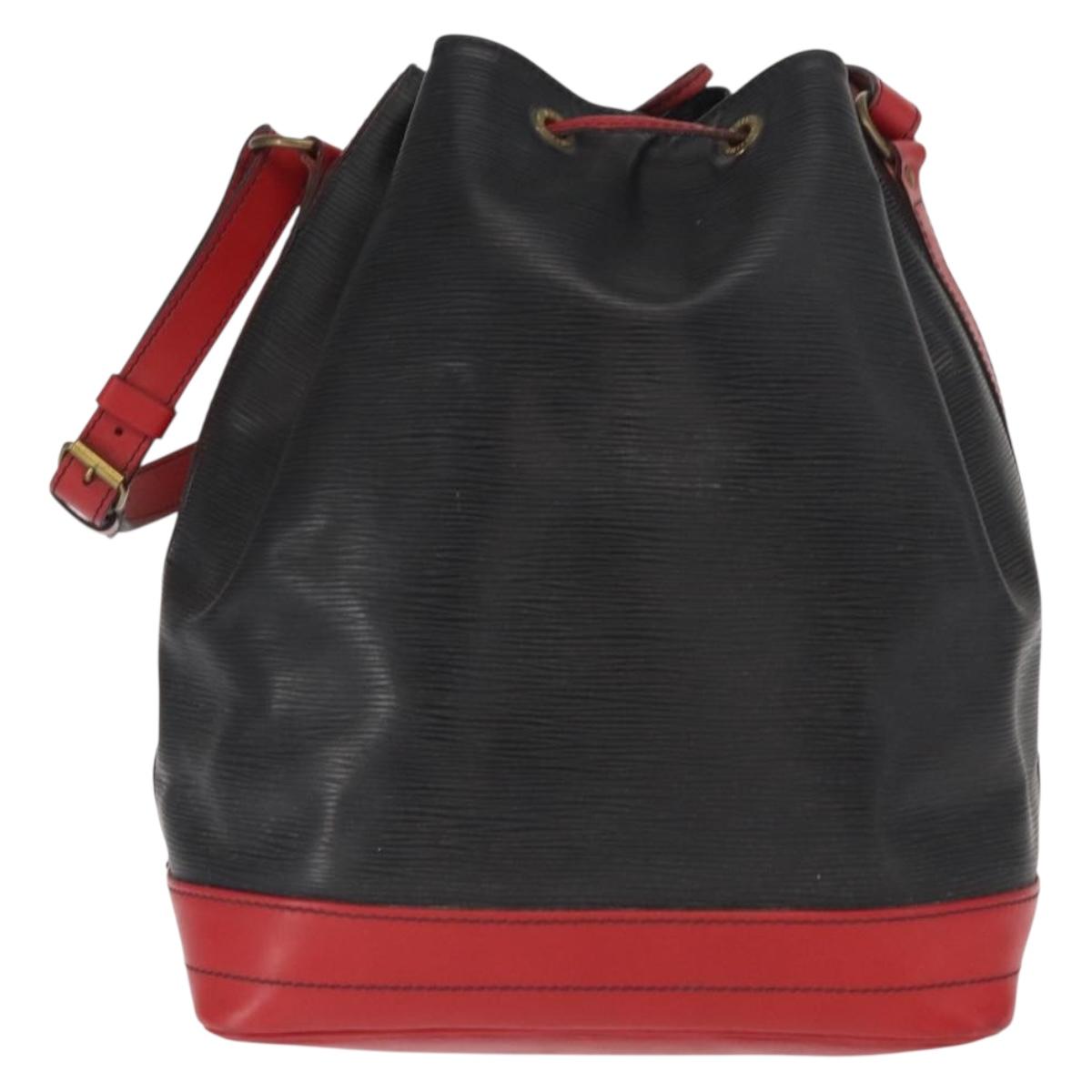 LOUIS VUITTON Epi Noe Shoulder Bag Bicolor Black Red M44017 LV Auth 159997