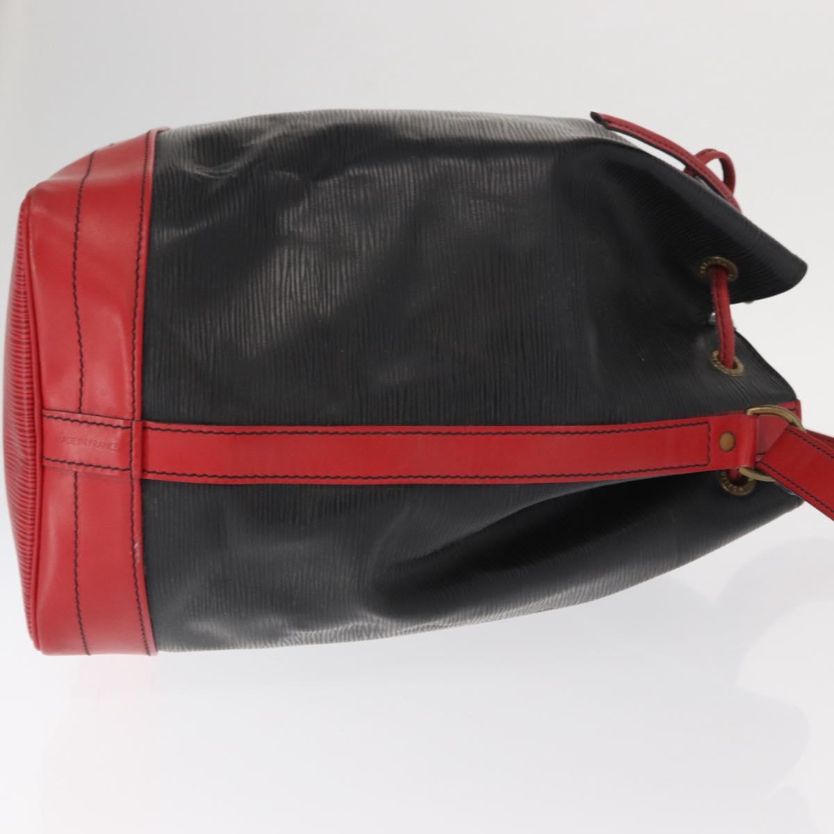 LOUIS VUITTON Epi Noe Shoulder Bag Bicolor Black Red M44017 LV Auth 159997