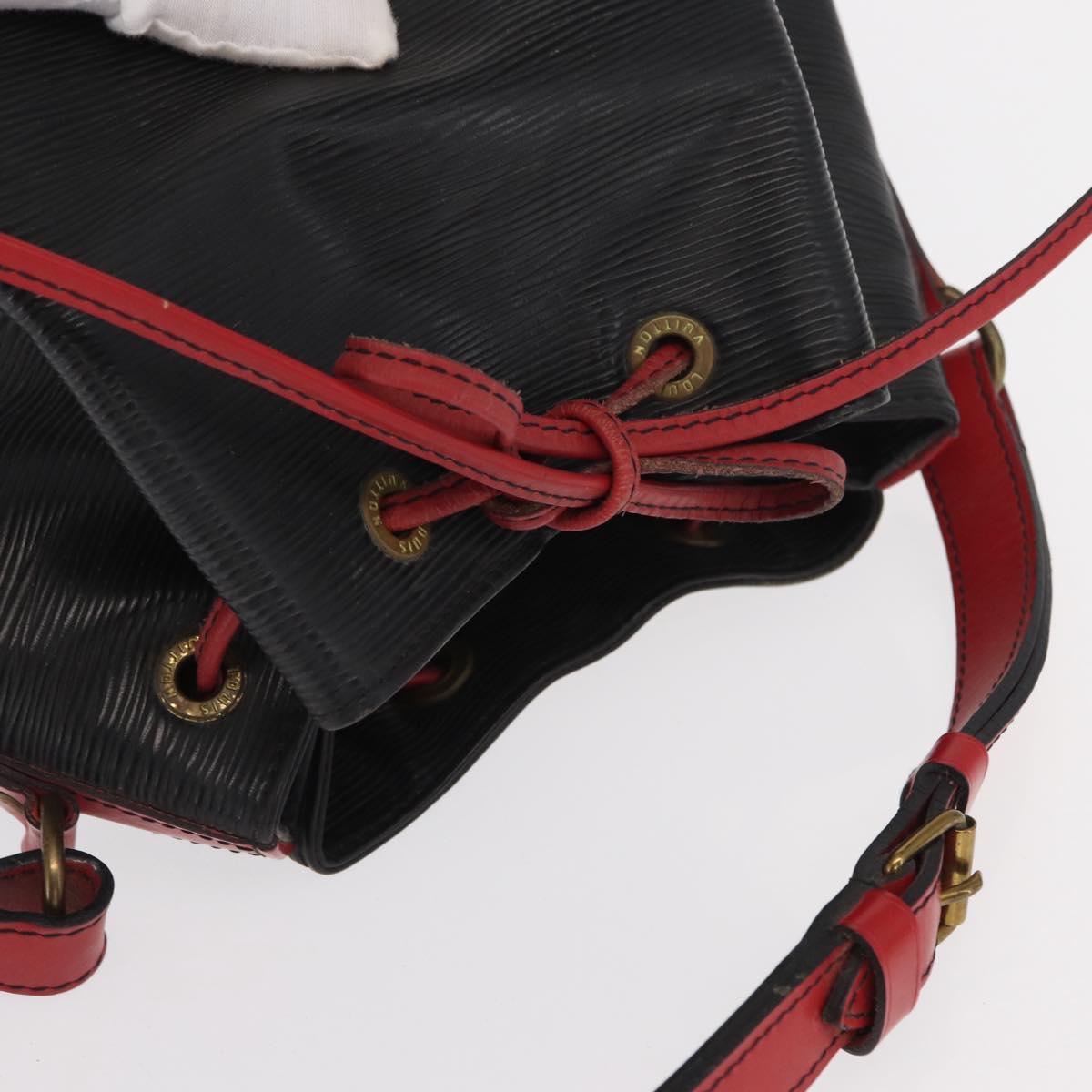 LOUIS VUITTON Epi Noe Shoulder Bag Bicolor Black Red M44017 LV Auth 159997
