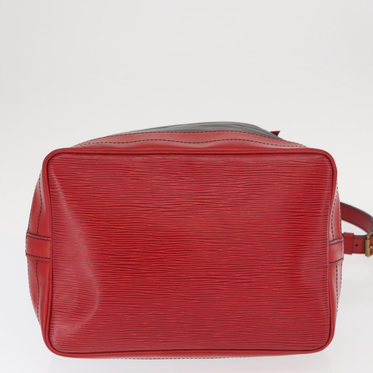 LOUIS VUITTON Epi Noe Shoulder Bag Bicolor Black Red M44017 LV Auth 159997