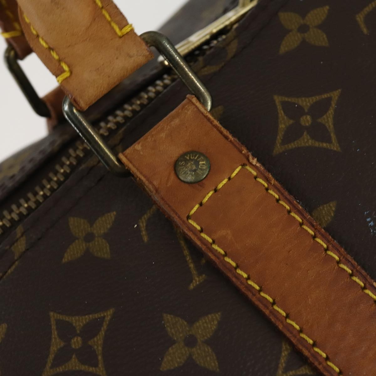 LOUIS VUITTON Monogram Keepall 55 Boston Bag M41424 LV Auth 160016