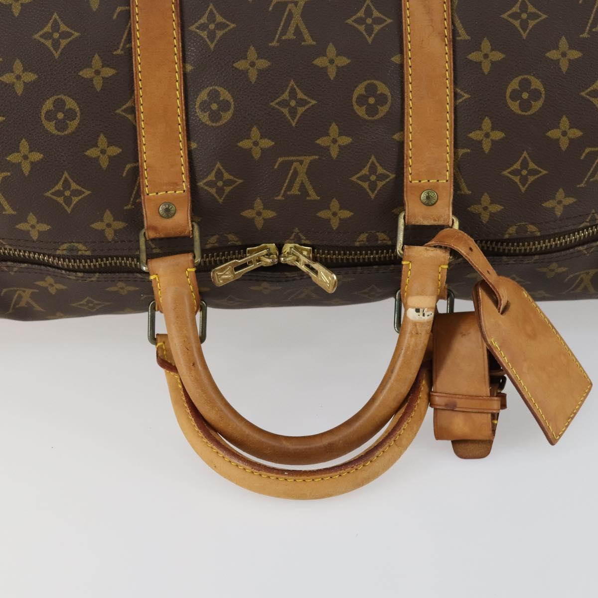 LOUIS VUITTON Monogram Keepall 55 Boston Bag M41424 LV Auth 160016