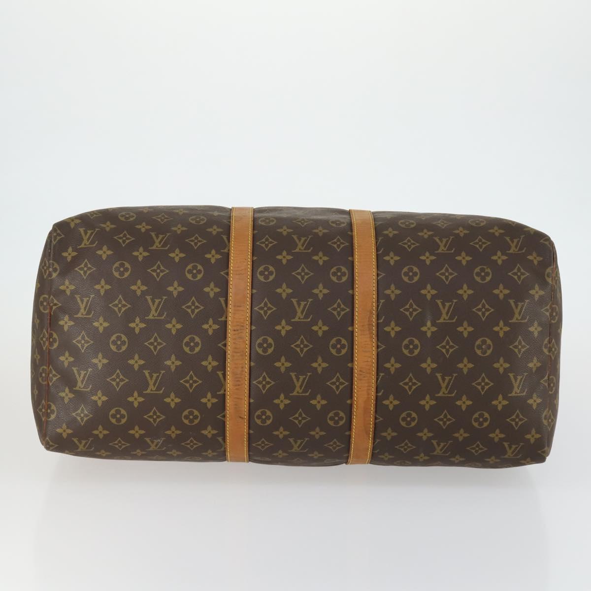 LOUIS VUITTON Monogram Keepall 55 Boston Bag M41424 LV Auth 160016