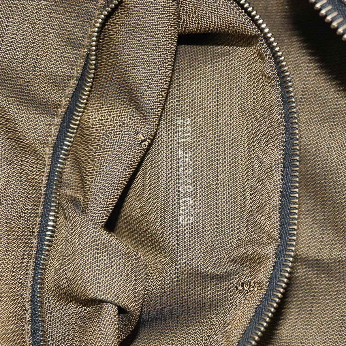 FENDI Zucca Canvas Hand Bag Brown Black Auth 160054