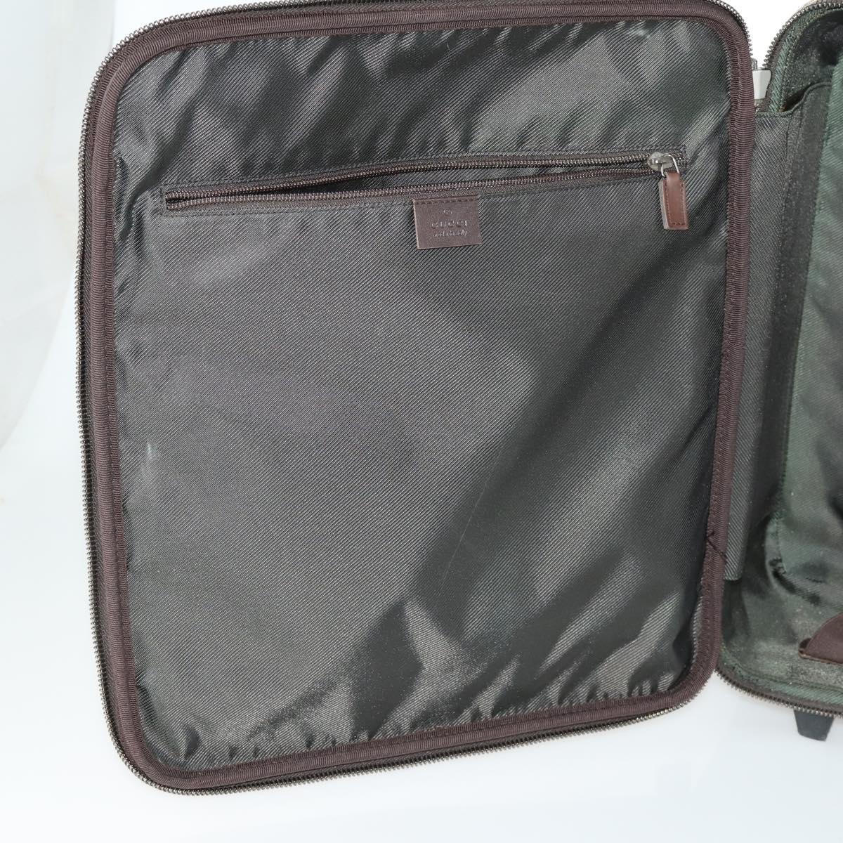 GUCCI GG Supreme Suitcase PVC Beige Silver 101678 Auth 160065