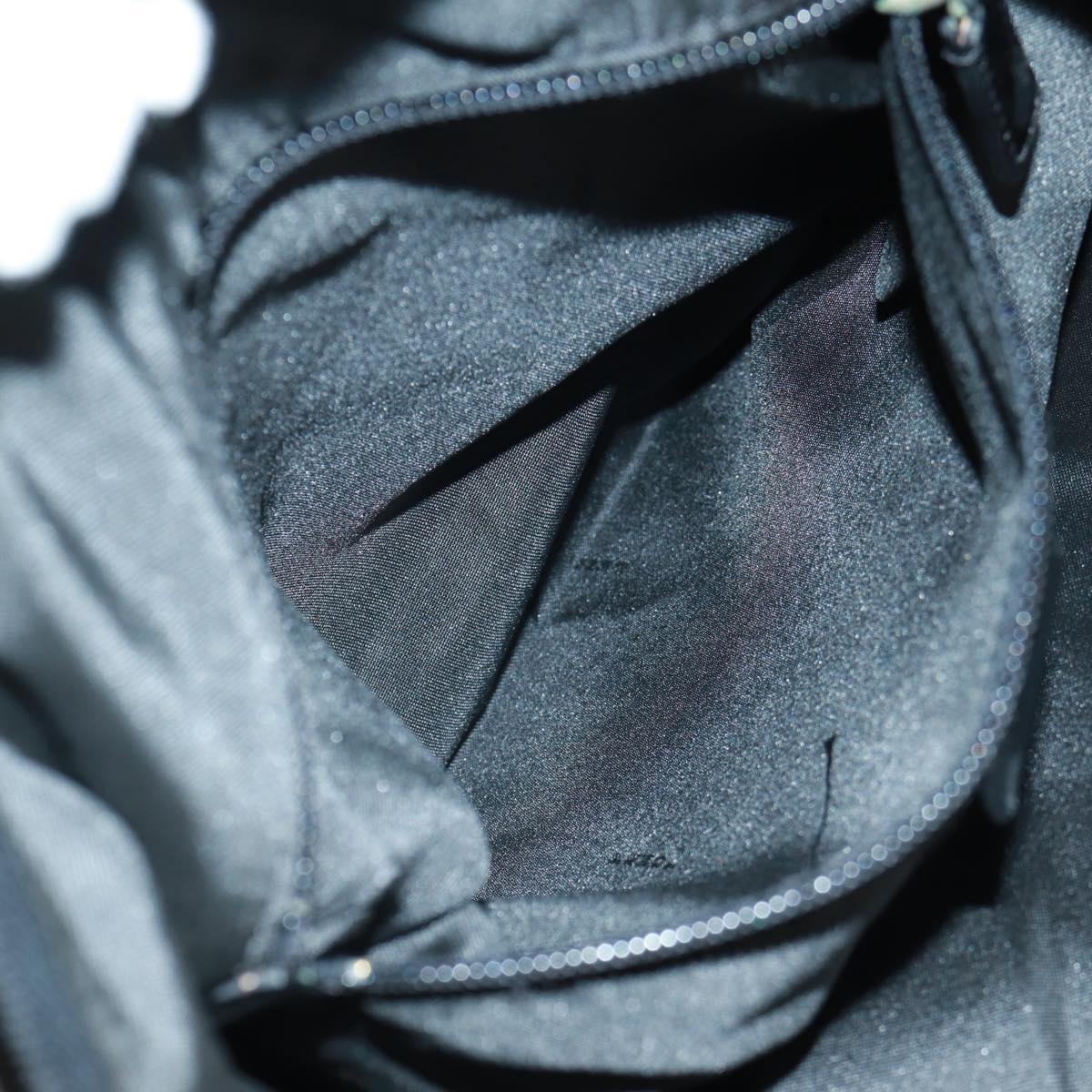 FENDI Pecan Canvas Shoulder Bag Black Brown Auth 160066