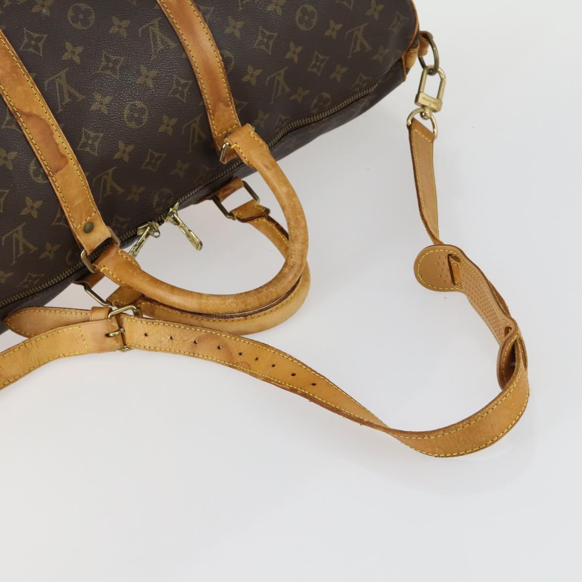 LOUIS VUITTON Monogram Keepall Bandouliere 50 Boston Bag M41416 LV Auth 160070