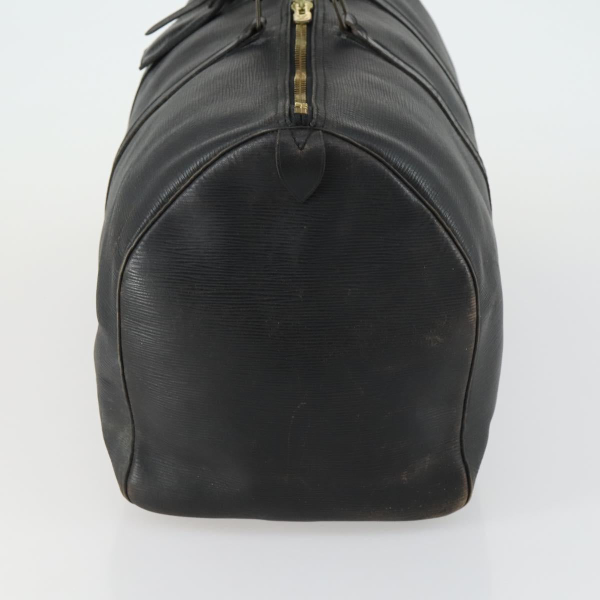 LOUIS VUITTON Epi Keepall 50 Boston Bag Black M42962 LV Auth 160071