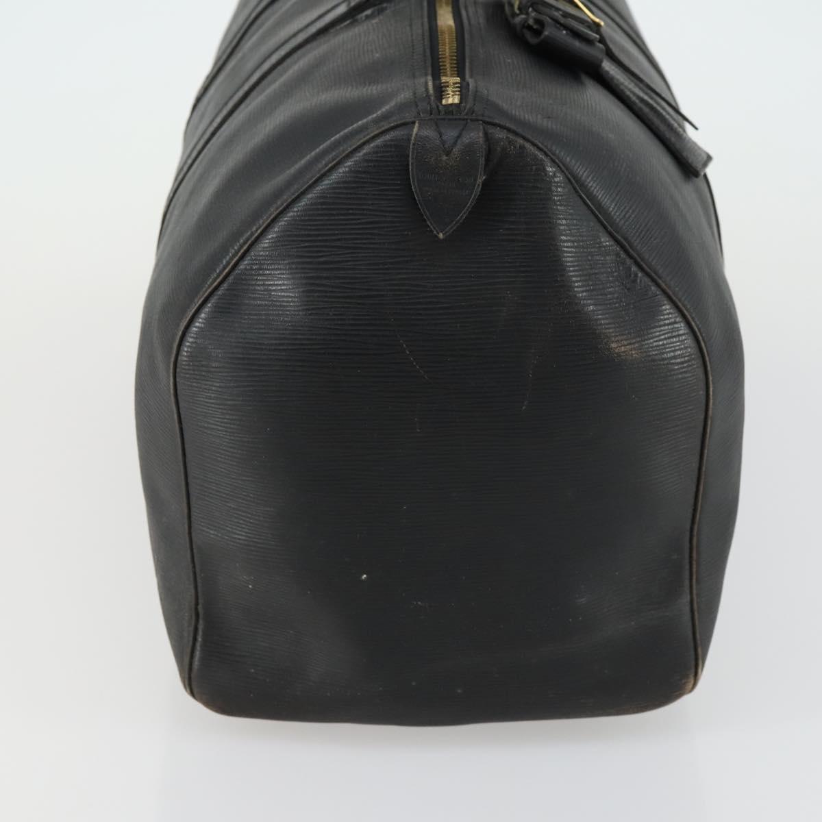 LOUIS VUITTON Epi Keepall 50 Boston Bag Black M42962 LV Auth 160071