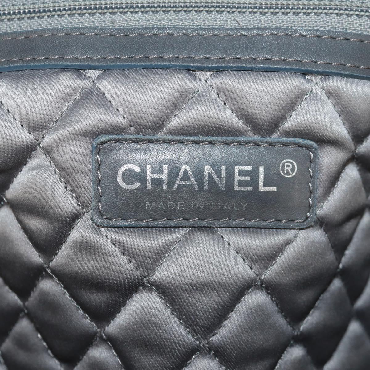 CHANEL Matelasse Hand Bag Leather Champagne Gold CC Auth 160074