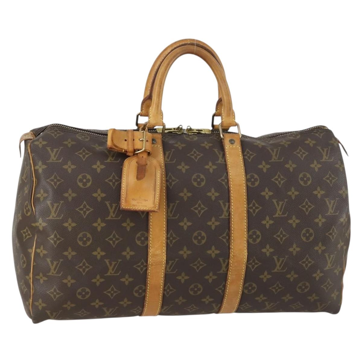 LOUIS VUITTON Monogram Keepall 45 Boston Bag M41428 LV Auth 160109