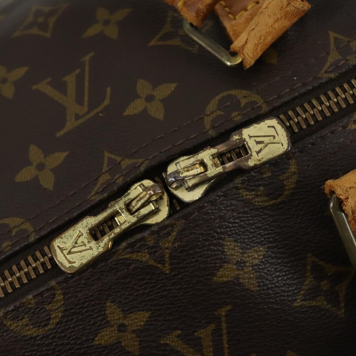 LOUIS VUITTON Monogram Keepall 55 Boston Bag M41424 LV Auth 160112