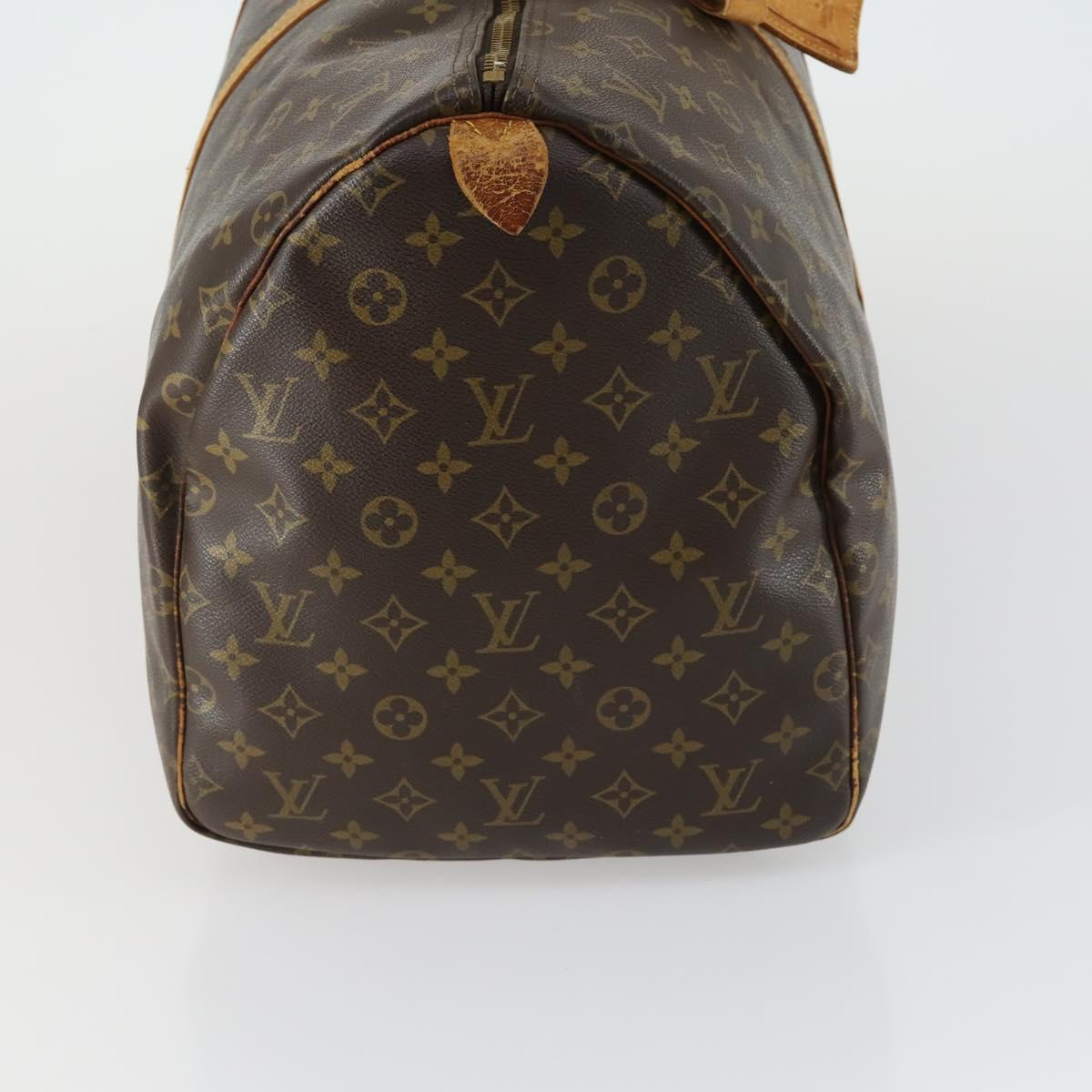 LOUIS VUITTON Monogram Keepall 55 Boston Bag M41424 LV Auth 160112