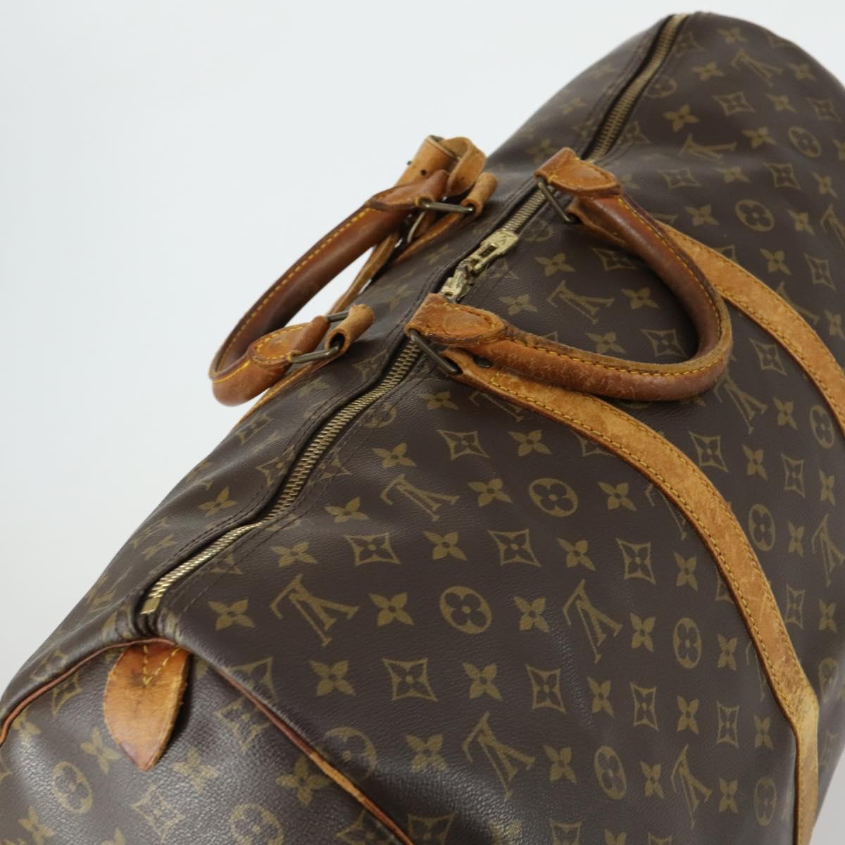 LOUIS VUITTON Monogram Keepall 55 Boston Bag M41424 LV Auth 160112