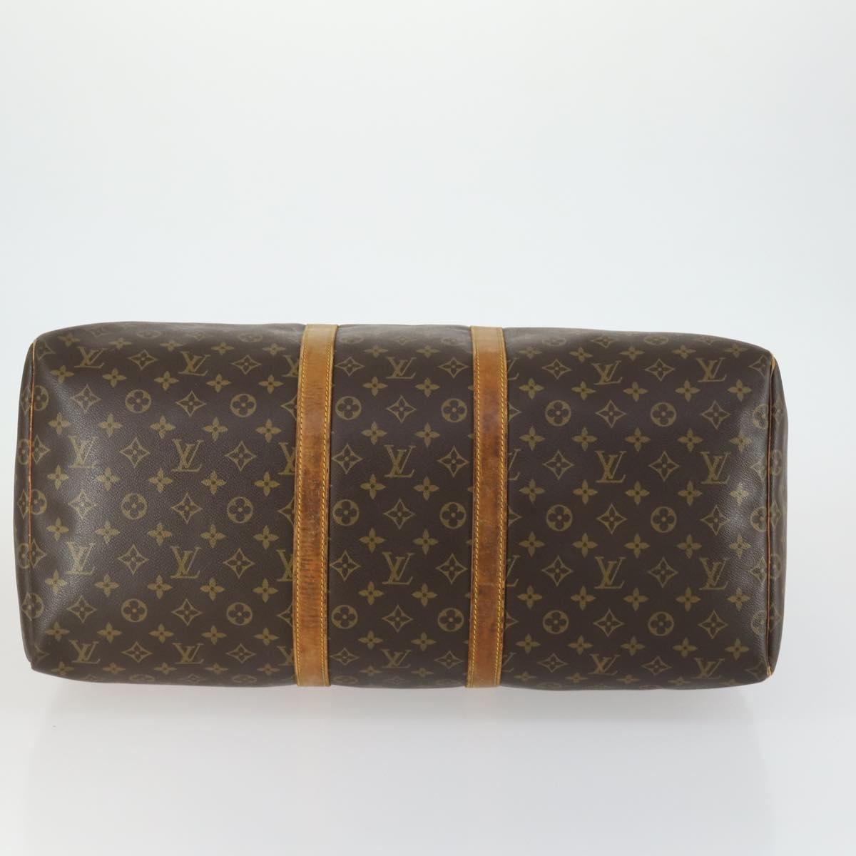 LOUIS VUITTON Monogram Keepall 55 Boston Bag M41424 LV Auth 160112