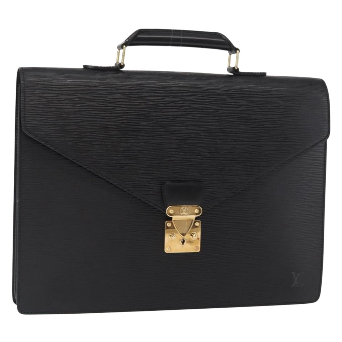 LOUIS VUITTON Epi Serviette Conseiller Business Bag Black M54422 LV Auth 160118