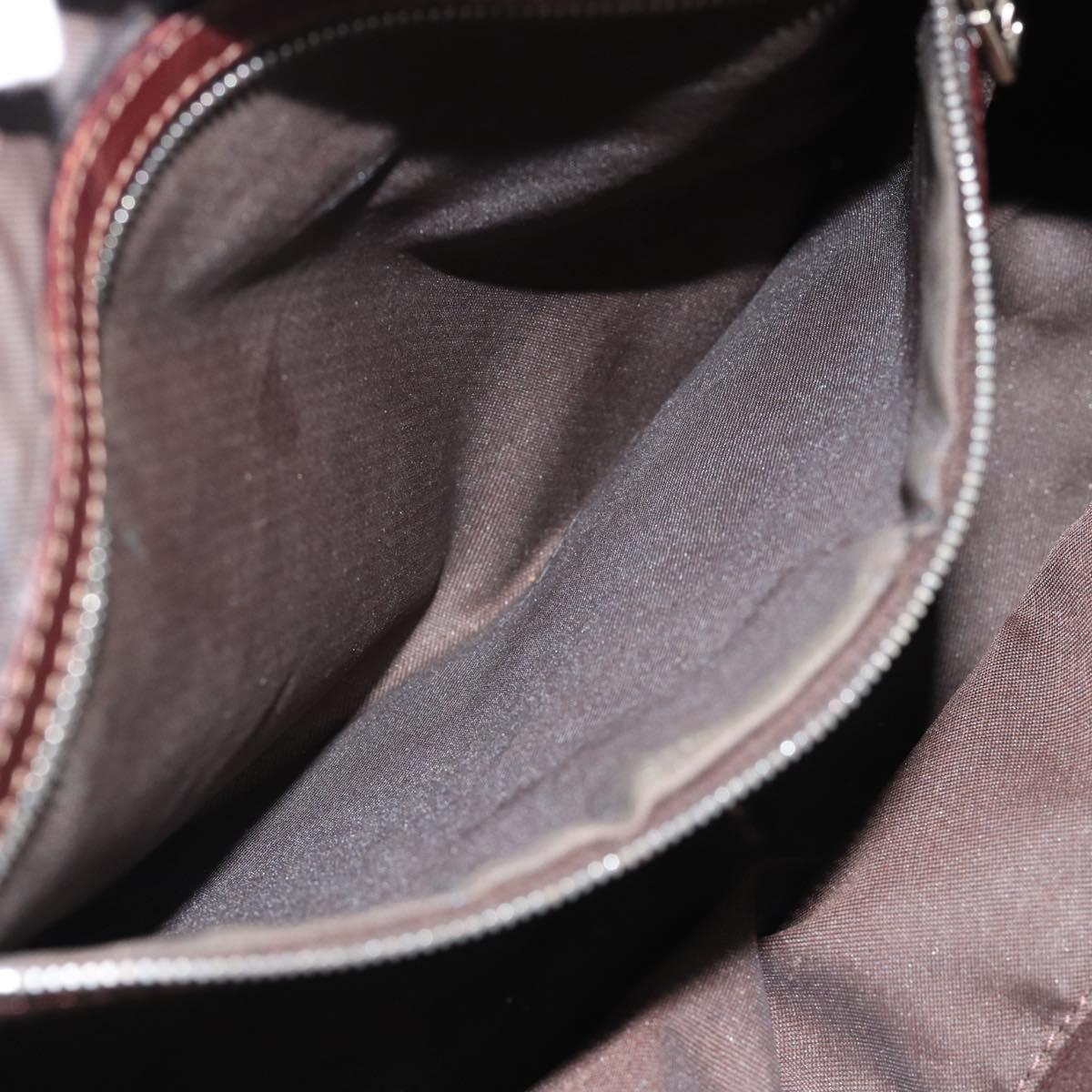 FENDI Hand Bag Suede Brown Silver Auth 160122