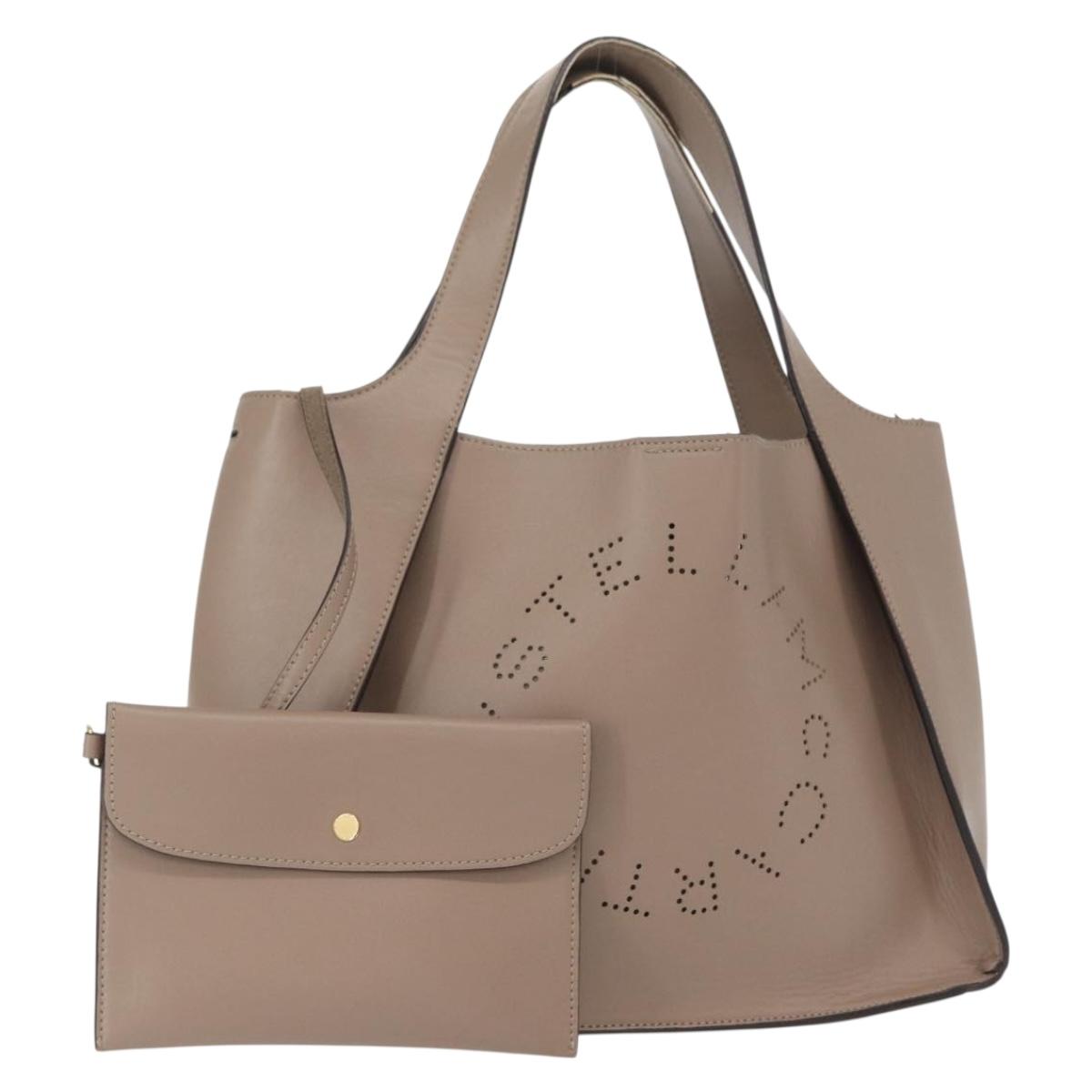 Stella MacCartney Hand Bag polyester Beige Auth 160134
