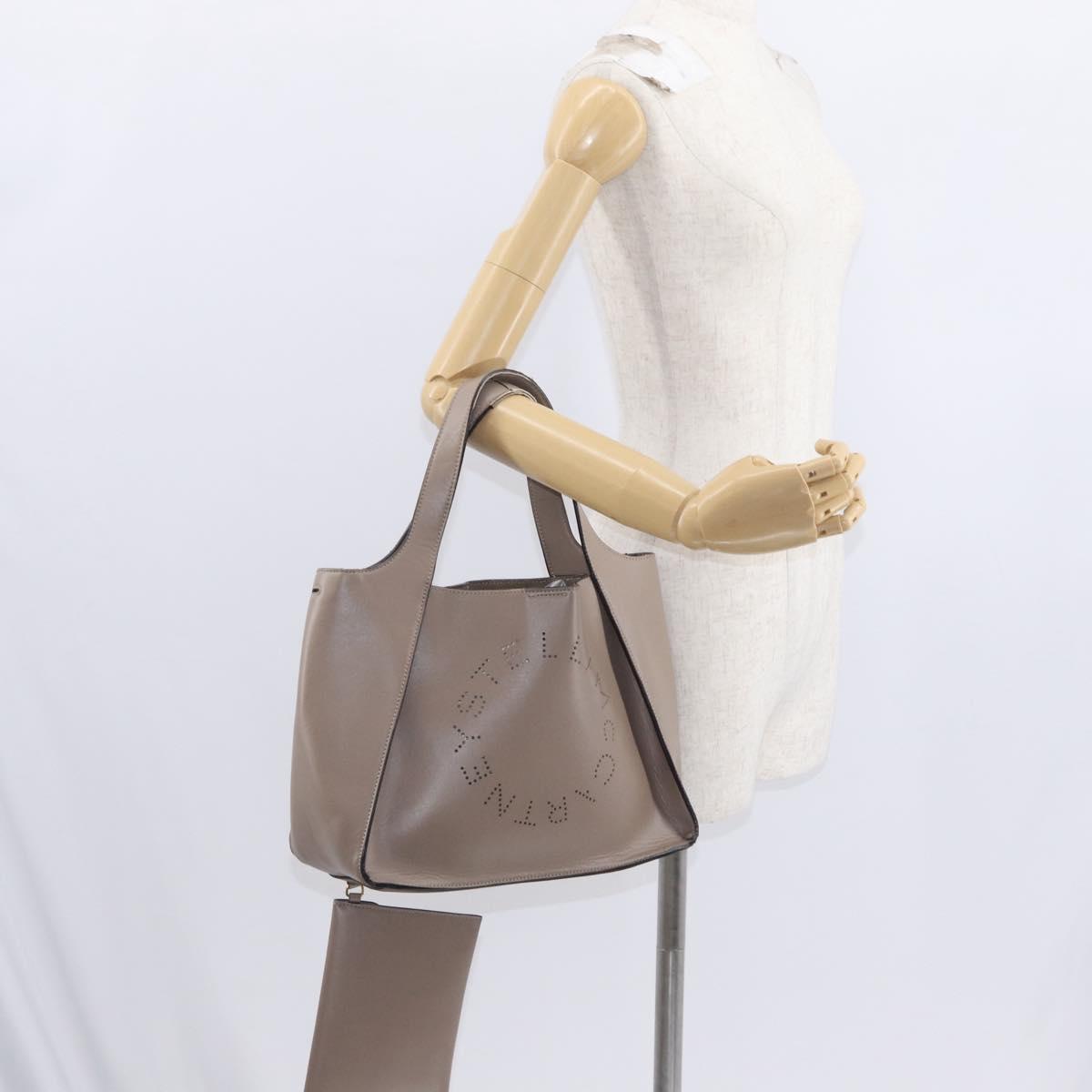 Stella MacCartney Hand Bag polyester Beige Auth 160134