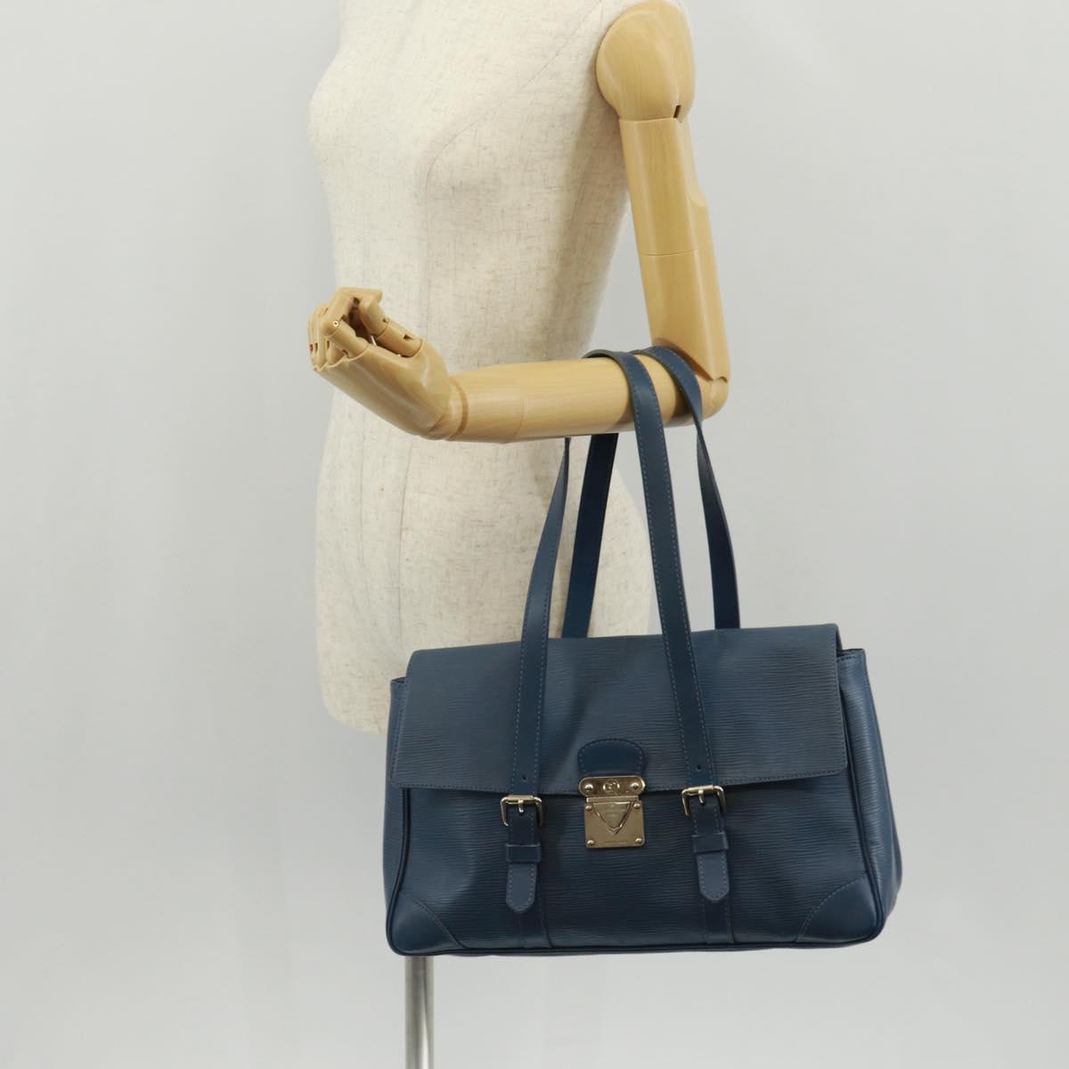 LOUIS VUITTON Epi Segur MM Hand Bag Myrtille M5886G LV Auth 160145
