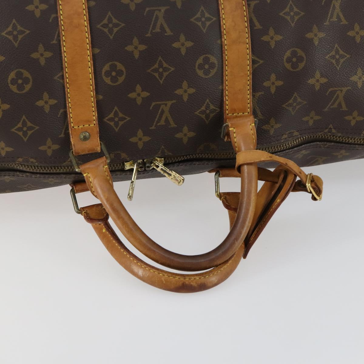 LOUIS VUITTON Monogram Keepall 55 Boston Bag M41424 LV Auth 160147