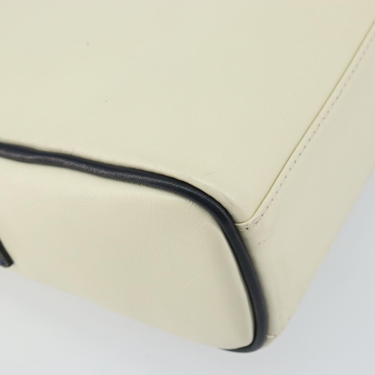 Burberrys Shoulder Bag Leather White Auth 160176