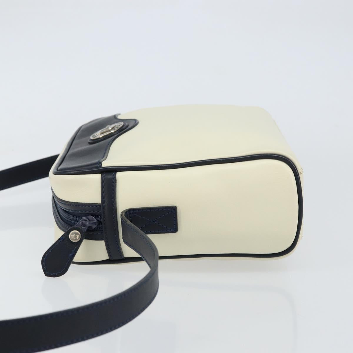 Burberrys Shoulder Bag Leather White Auth 160176