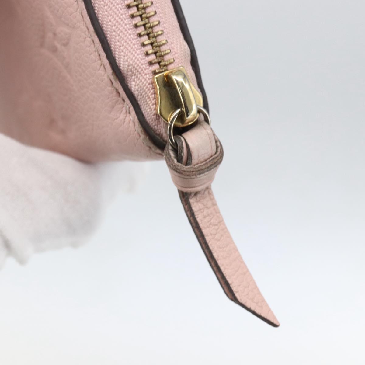 LOUIS VUITTON Empreinte Portefeuille Clemence Wallet Pink M61265 LV Auth 160186