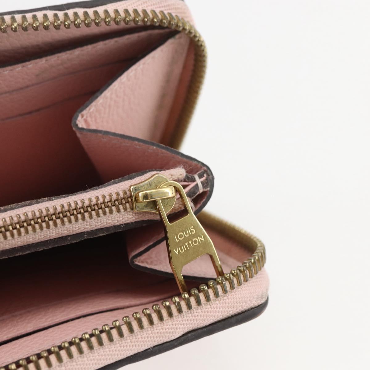 LOUIS VUITTON Empreinte Portefeuille Clemence Wallet Pink M61265 LV Auth 160186