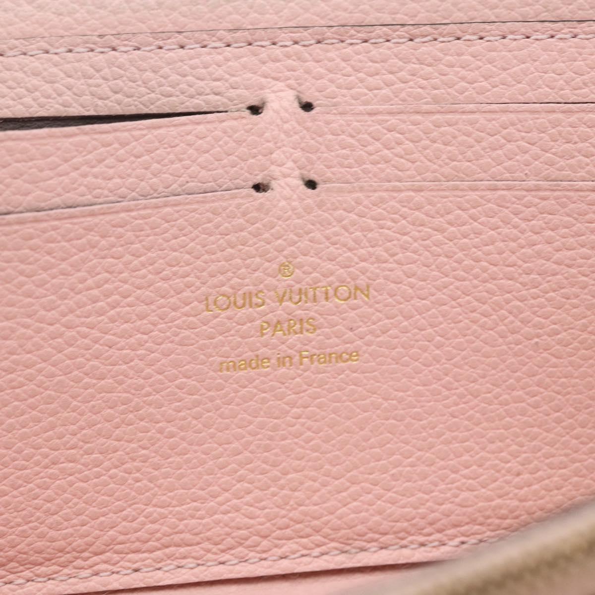 LOUIS VUITTON Empreinte Portefeuille Clemence Wallet Pink M61265 LV Auth 160186